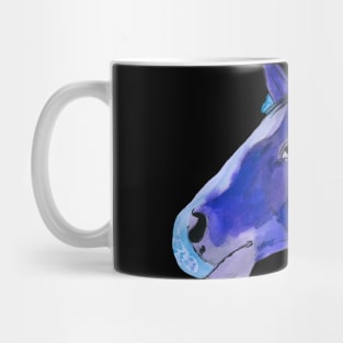 Blue watercolor horse Mug